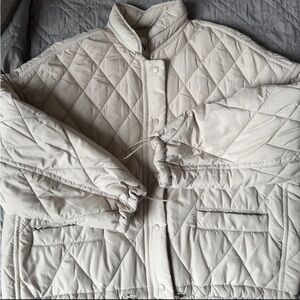 ZARA Beige Puffer Jacket